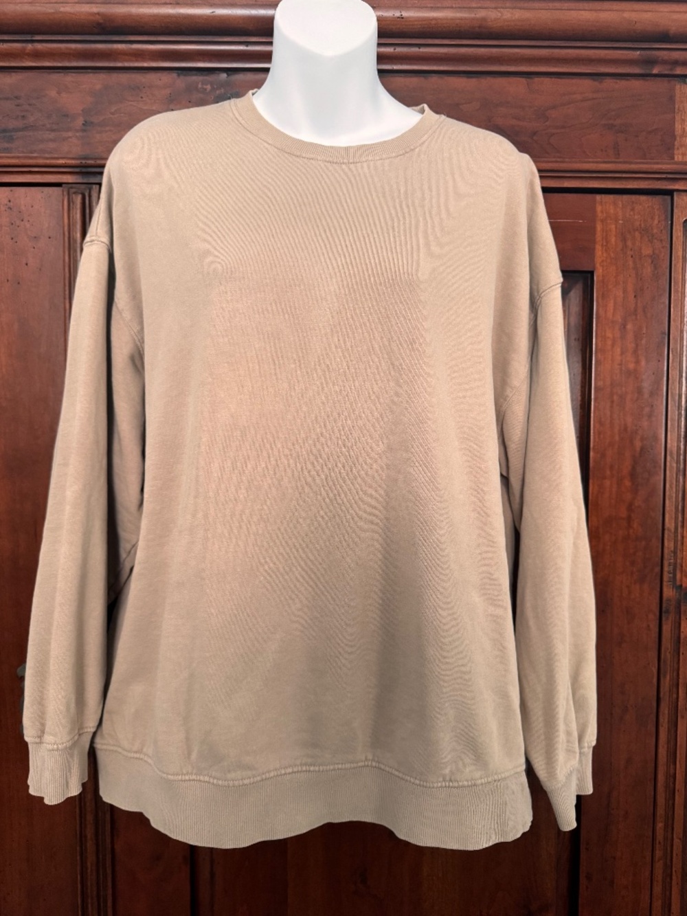 Zara Tan Crewneck Sweatshirt Size M